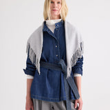 TWP - Fringe Triangle Scarf in Italian Cashmere