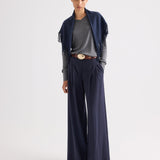 TWP - FRINGE TRIANGLE SCARF - BLUE NIGHTS