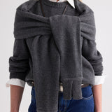 TWP - SHRUG CREWNECK - CHARCOAL GREY