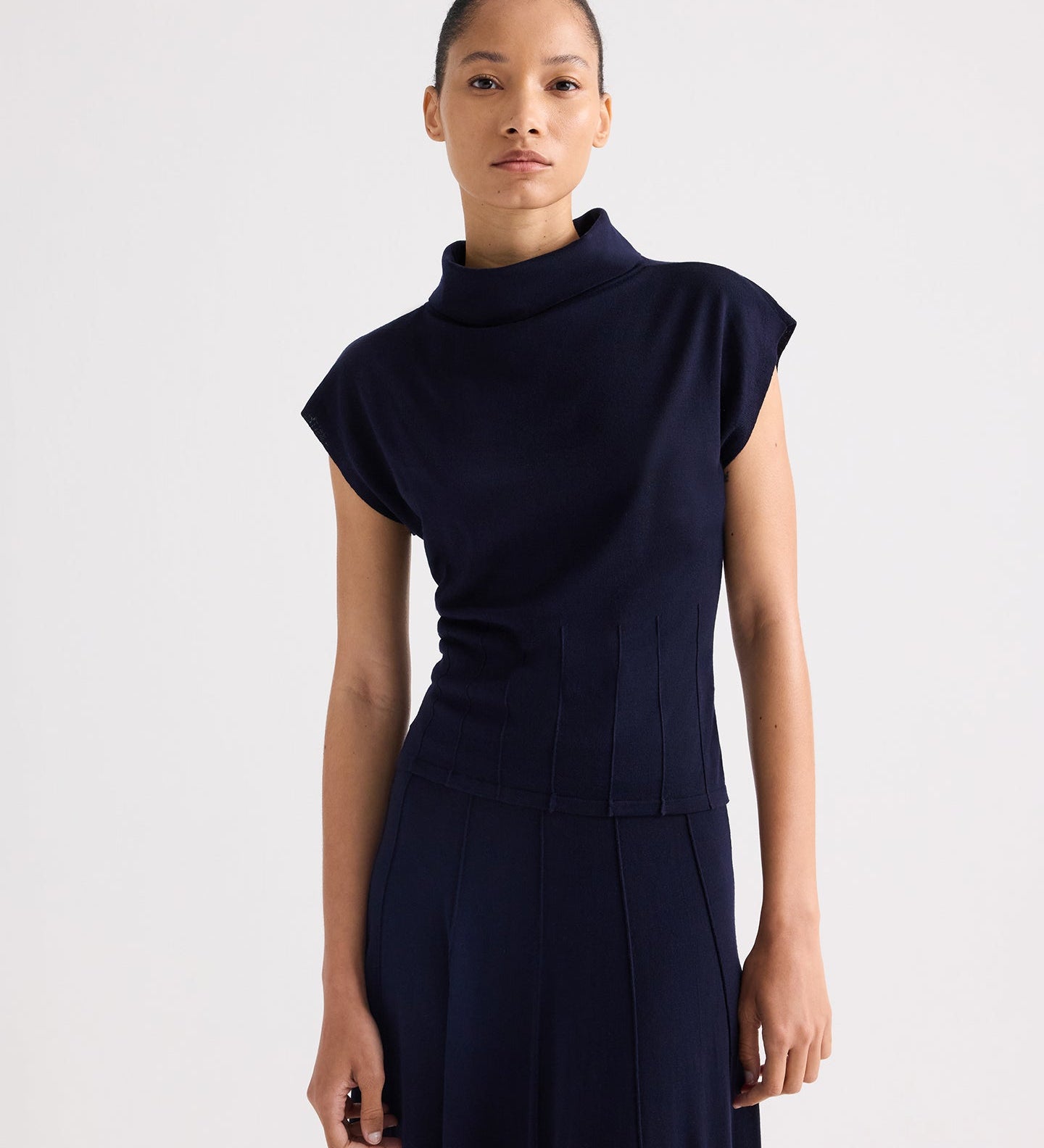 TWP - Funnel Neck Sleeveless Top in Merino Wool