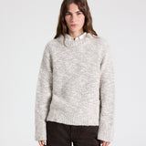 TWP - CHUNKY CREWNECK - TURKISH COFFEE / IVORY