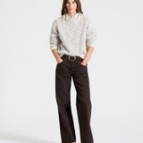 TWP - CHUNKY CREWNECK - TURKISH COFFEE / IVORY