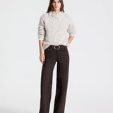 TWP - CHUNKY CREWNECK - TURKISH COFFEE / IVORY