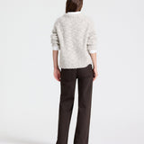 TWP - CHUNKY CREWNECK - TURKISH COFFEE / IVORY