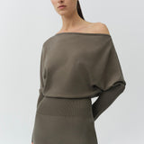 Simkhai - Janese Off Shoulder Knit Midi Dress