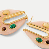 Veronica Beard - Resin Embellished Drop Hoop