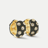 Veronica Beard - Crystal and Enamel Huggie Hoop