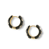 Veronica Beard - Crystal and Enamel Huggie Hoop