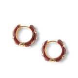 Veronica Beard - Crystal and Enamel Huggie Hoop