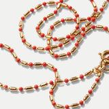 Veronica Beard - Long Enamel Bead Chain Necklace