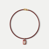 Veronica Beard - Burgundy Cord Pendant Necklace