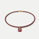 Veronica Beard - Burgundy Cord Pendant Necklace