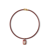 Veronica Beard - Burgundy Cord Pendant Necklace