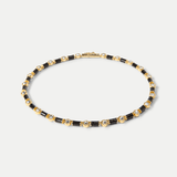 Veronica Beard - Black Enamel and Crystal Barrel Necklace