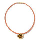 Veronica Beard - Tiger’s Eye Leather Cord Necklace
