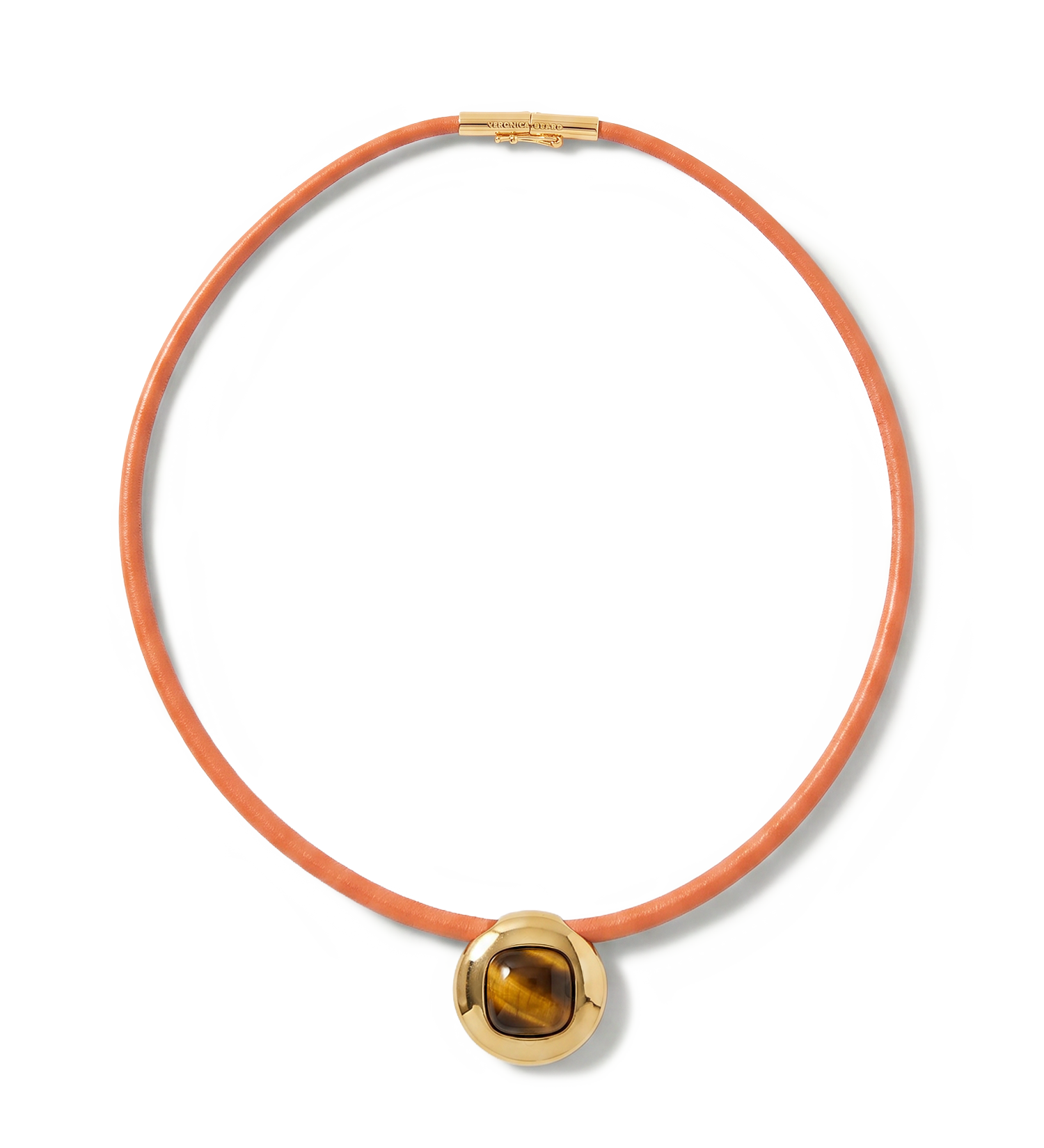 Veronica Beard - Tiger’s Eye Leather Cord Necklace