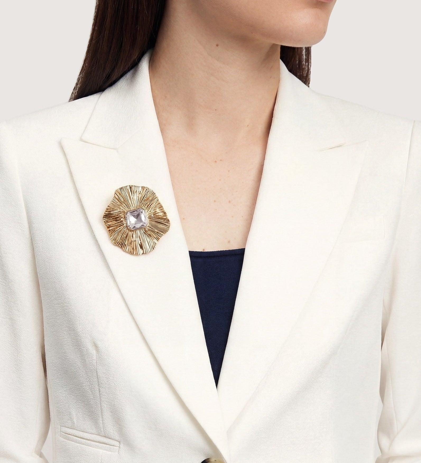 Veronica Beard - Gold Floral Brooch