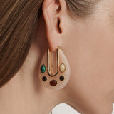 Veronica Beard - Resin Embellished Drop Hoop