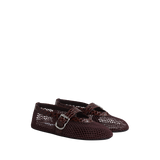 Alaïa - Fishnet & Croco Embossed Ballet Flat