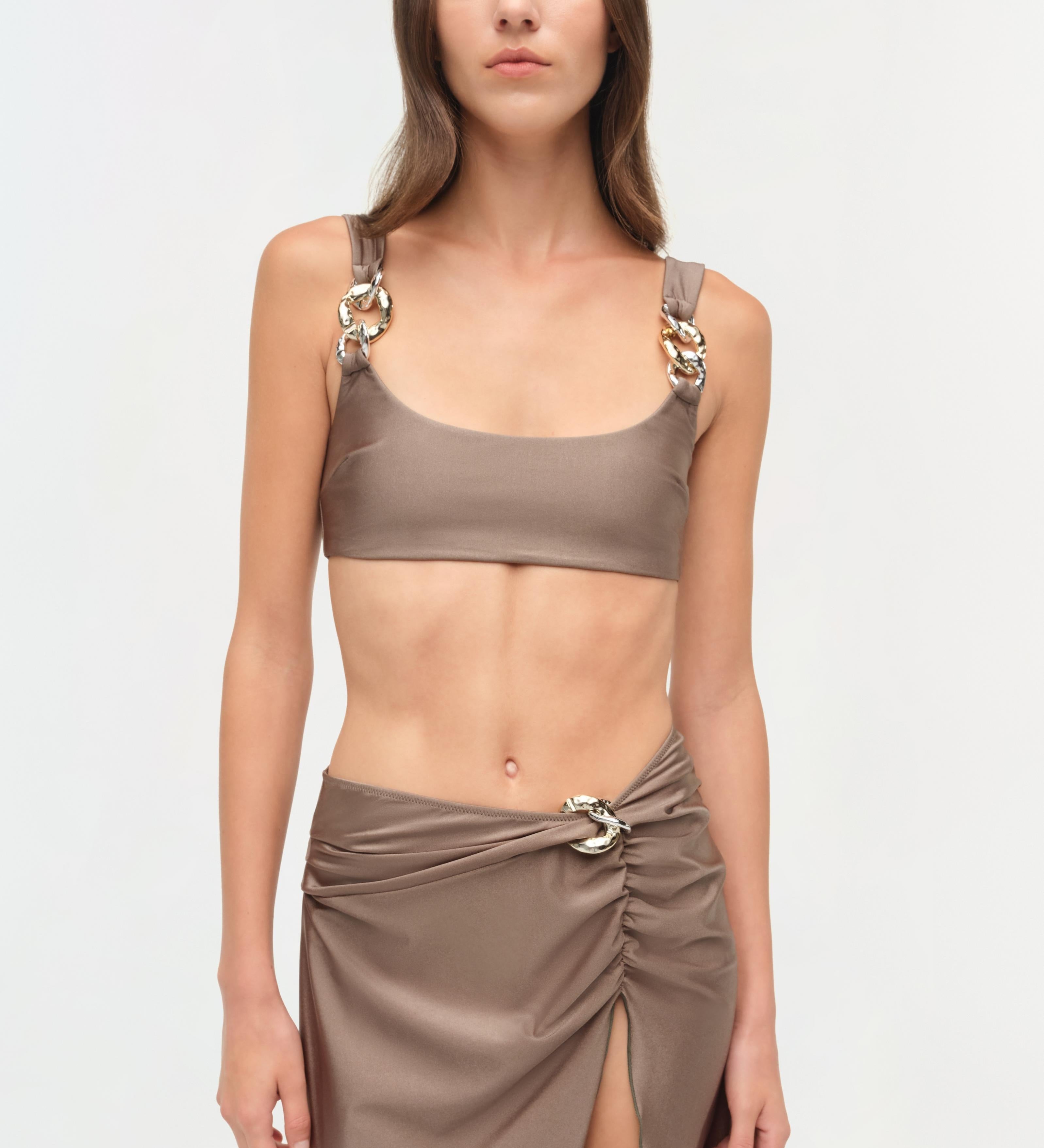 Simkhai - Kora Satin Wrap Midi Skirt