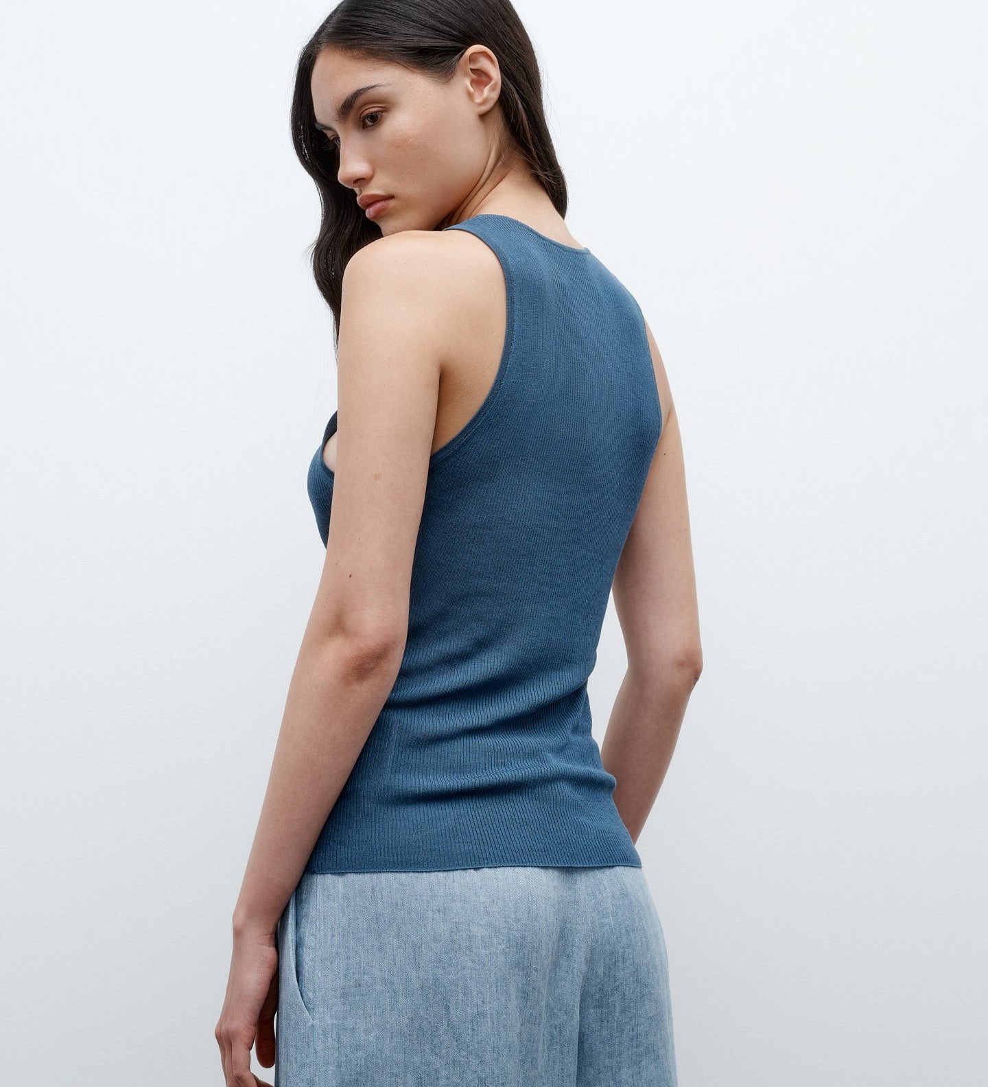TWP - Harbor Tank in Viscose Silk