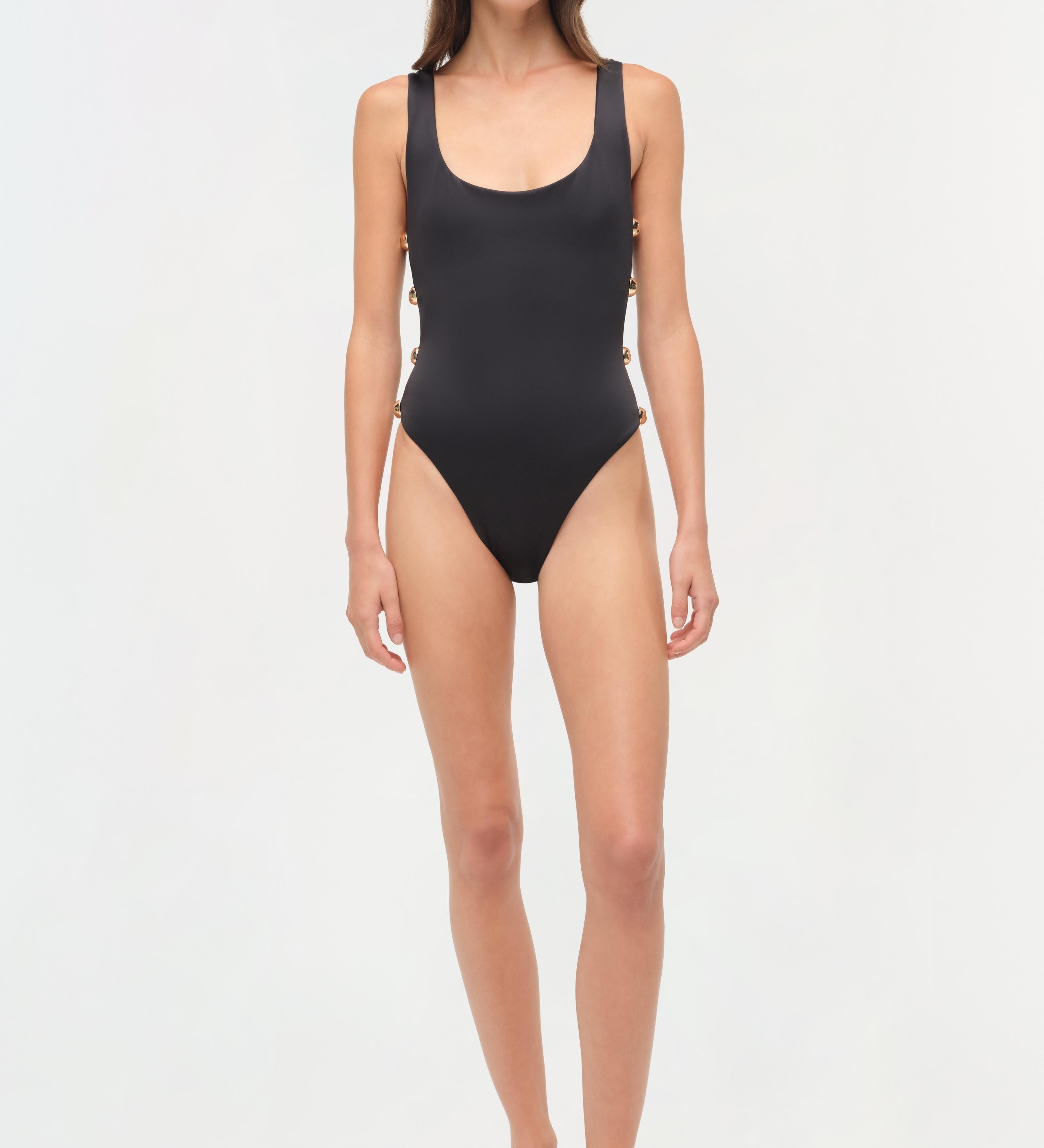 Simkhai - Mona Studded Scoop Neck One Piece