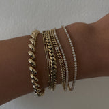 Kinn - Classic Diana Tennis Bracelet 2.90ctw Yellow Gold