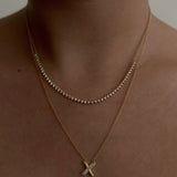 Kinn - Two Toned Eternal Bond X Diamond Necklace