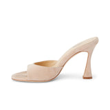 L'AGENCE - Avery Suede Peep-Toe Mule