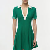 Simkhai - Page Knit Polo Mini Dress