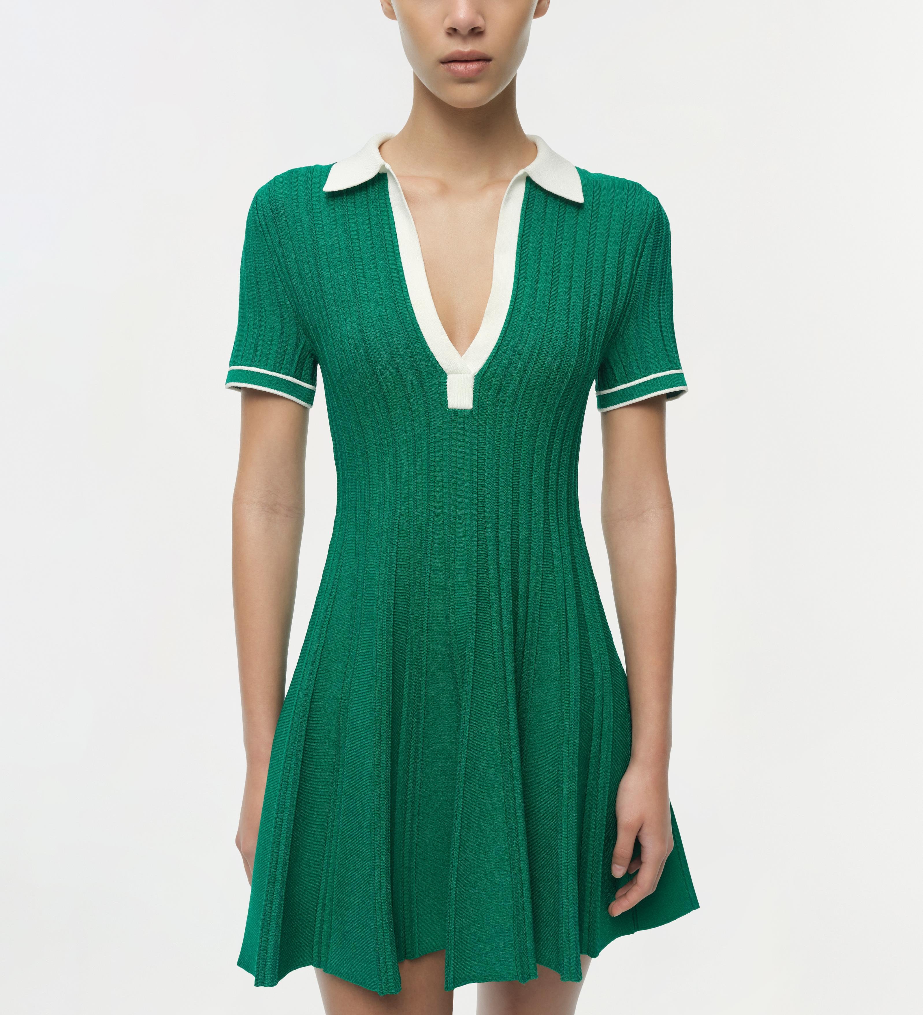 Simkhai - Page Knit Polo Mini Dress