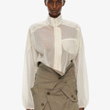 Christopher Esber - Dannie Lucent Mottled Sheer Bomber