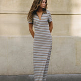 Faithfull - Tiesse Maxi Dress Blue Stripe