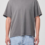Agolde - Asha Mock Neck Tee in Flint