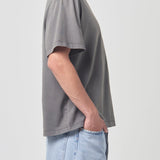 Agolde - Asha Mock Neck Tee in Flint