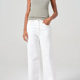 Agolde - Dame High Rise Wide Leg No Cuff in Milkshake