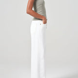 Agolde - Dame High Rise Wide Leg No Cuff in Milkshake