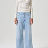 Agolde - Dame High Rise Wide Leg No Cuff Petite in Conflict