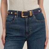 Veronica Beard - Arch Embellished Suede Belt