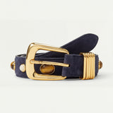 Veronica Beard - Arch Embellished Suede Belt
