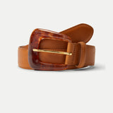Veronica Beard - Arch Resin - Buckle Leather Belt
