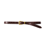 Veronica Beard - Slim Croc - Embossed Arch Belt