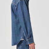 Agolde - Atticus Shirt in Creased Indigo