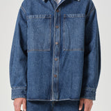 Agolde - Atticus Shirt in Creased Indigo
