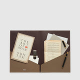 Métier - A4 Leather Folder Smooth Calfskin Taupe