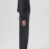 Shoreditch Ski Club x AGOLDE Iona Quilted Jacket in Black