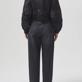 Shoreditch Ski Club x AGOLDE Iona Quilted Jacket in Black