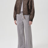 Shoreditch Ski Club x AGOLDE Iona Quilted Jacket in Taupe