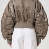 Shoreditch Ski Club x AGOLDE Jett Bomber Jacket in Sage