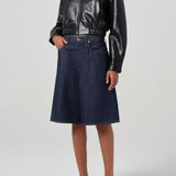 Shoreditch Ski Club x AGOLDE Essie Recycled Leather Cropped Jacket in Black